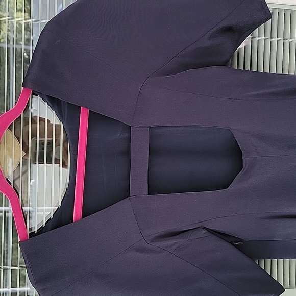 Rebecca Minkoff Silk Mini Dress Navy Blue Sz 2 - Picture 3 of 16